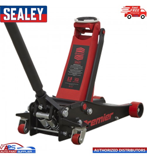 2501LE Sealey Trolley Jack 2.5 Tonne Low Entry Rocket Lift Car Garage Workshop